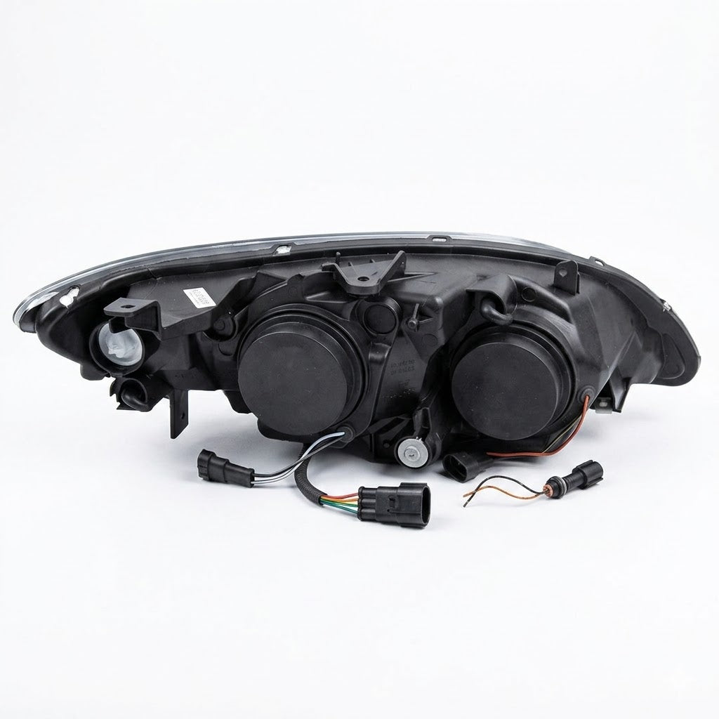 Anzo USA Chrome Housing Projector Headlights w/ CCFL Halo & Clear Lens for Honda Civic Coupe/Sedan (2004-2005) ANZ121060