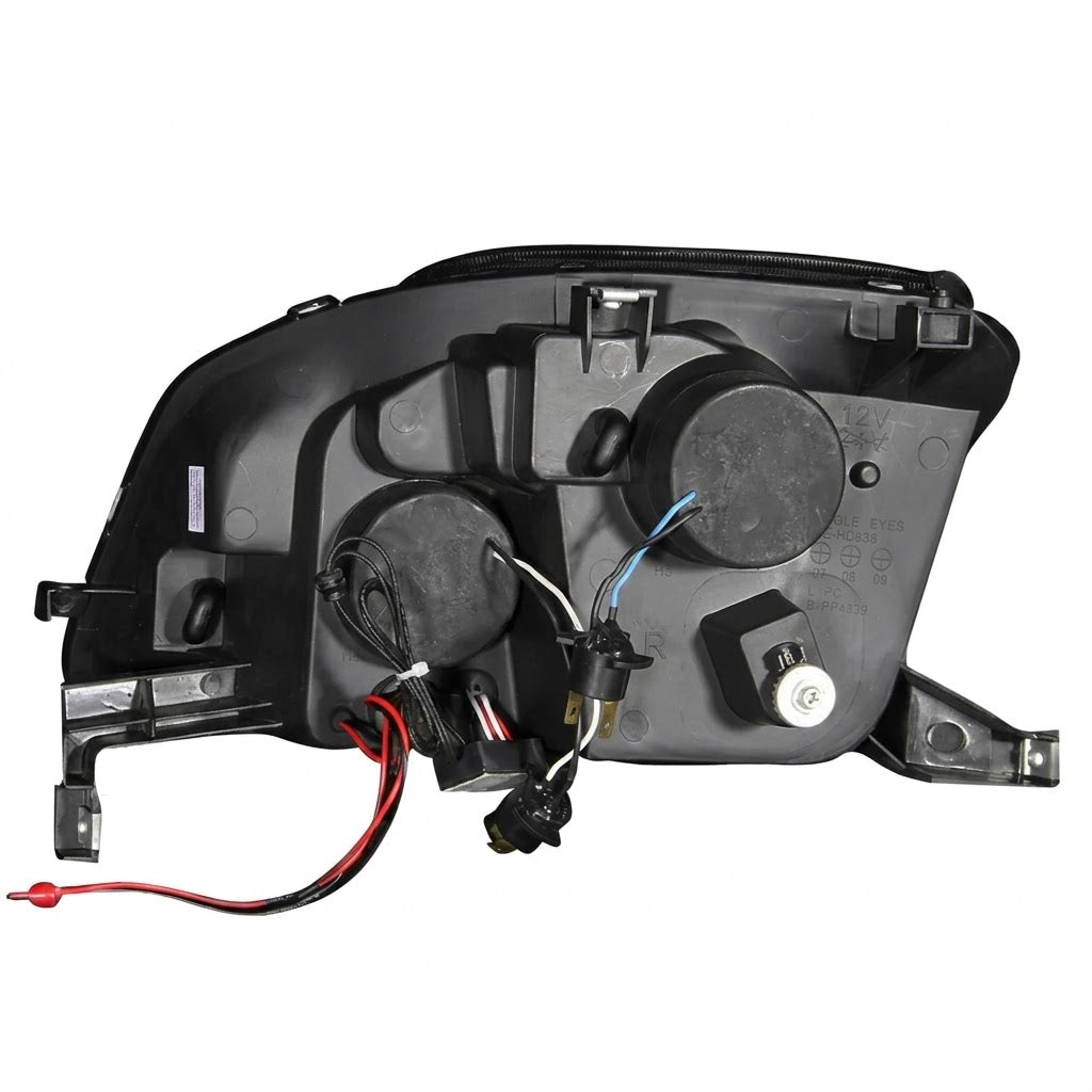Anzo USA Black Projector Headlights w/ Halo & LED Accent for Honda Prelude (1997-2001) — Pair | ANZ121341