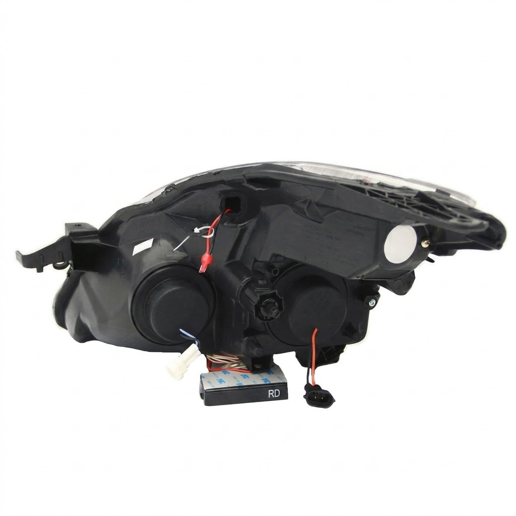 Anzo USA Chrome Projector Headlights w/ Halo & LED Accent for Honda Prelude (1997-2001) — Pair | ANZ121342