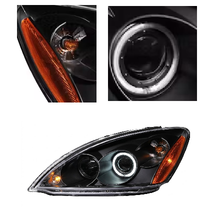 Anzo USA Black G2 Projector Headlights w/ CCFL Halo for Mitsubishi Lancer (2004-2006) — Pair | ANZ121102