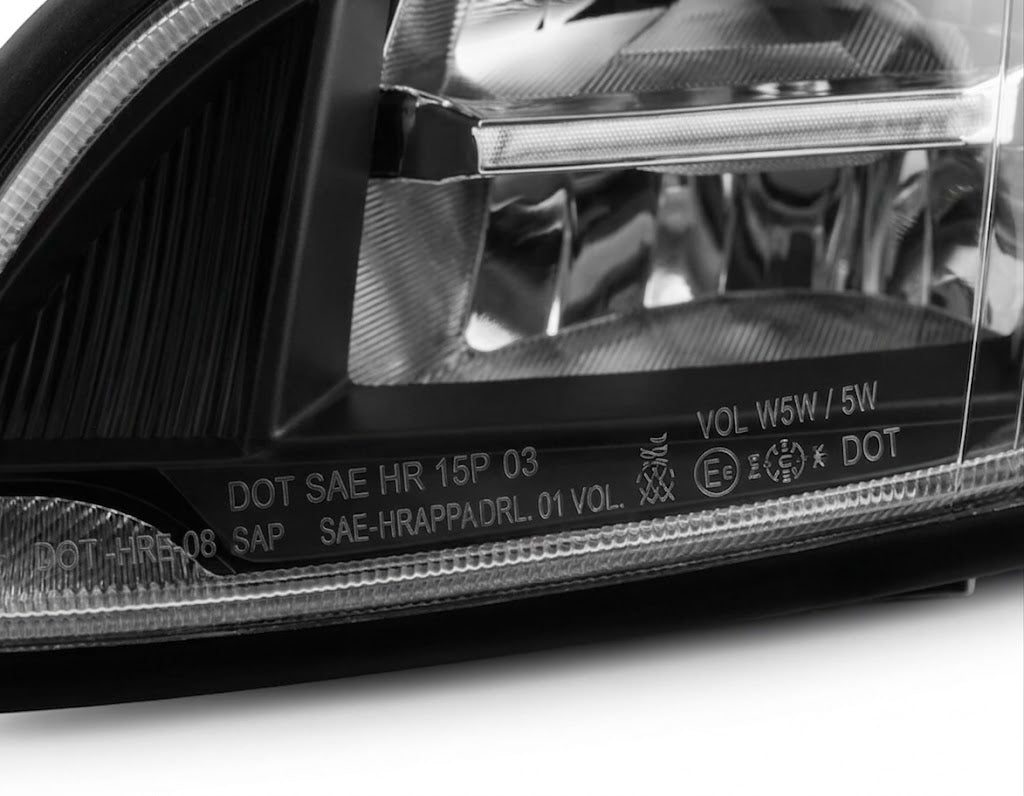 Sequential LED Projector Headlights Matte Black for Peterbilt 386/387 (Pair) — Ref: ANZ131030