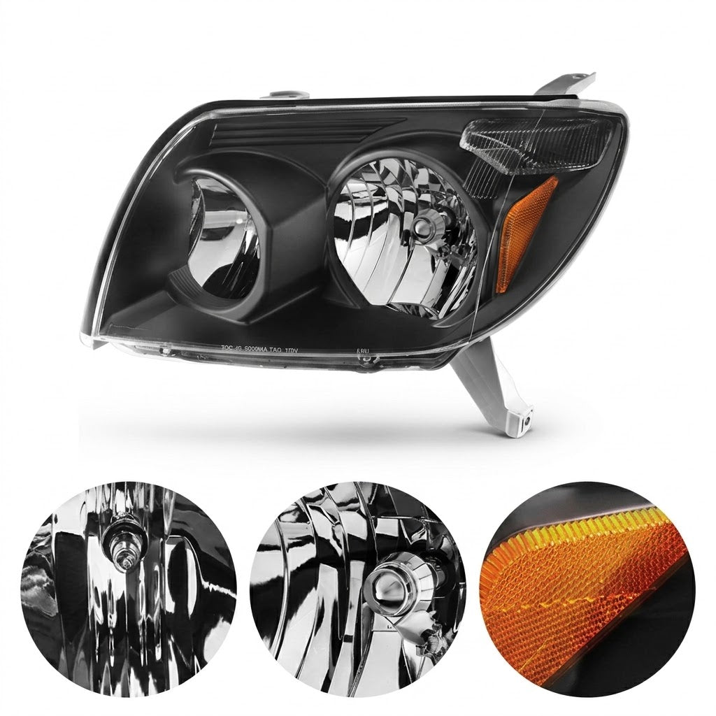Anzo USA Black Housing Crystal Headlights w/ Clear Lens for Toyota 4Runner (2003-2005)  ANZ111394