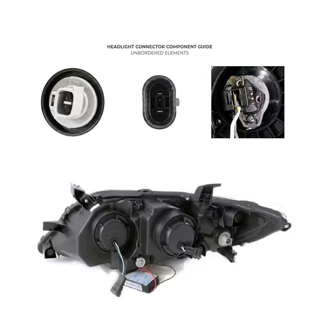 Anzo USA Black Crystal Projector Headlights w/ Halo for Toyota Camry (2010-2011) — Pair | ANZ121442