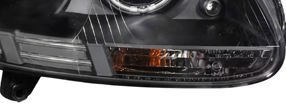 Anzo USA Black Housing Projector Headlights w/ CCFL Halos & Accent LEDs for Volkswagen Golf / GTI / Rabbit (2006-2009) & Jetta (2005-2010)  ANZ121345