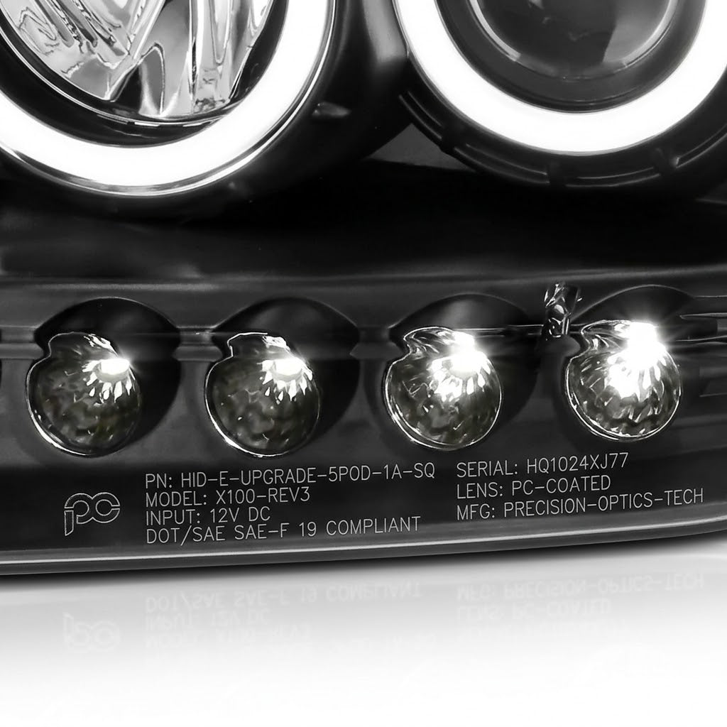 Anzo USA Chrome Housing Crystal Headlights for Ford F-150 (1997-2003) & Expedition (1997-2002) — Pair | ANZ111097
