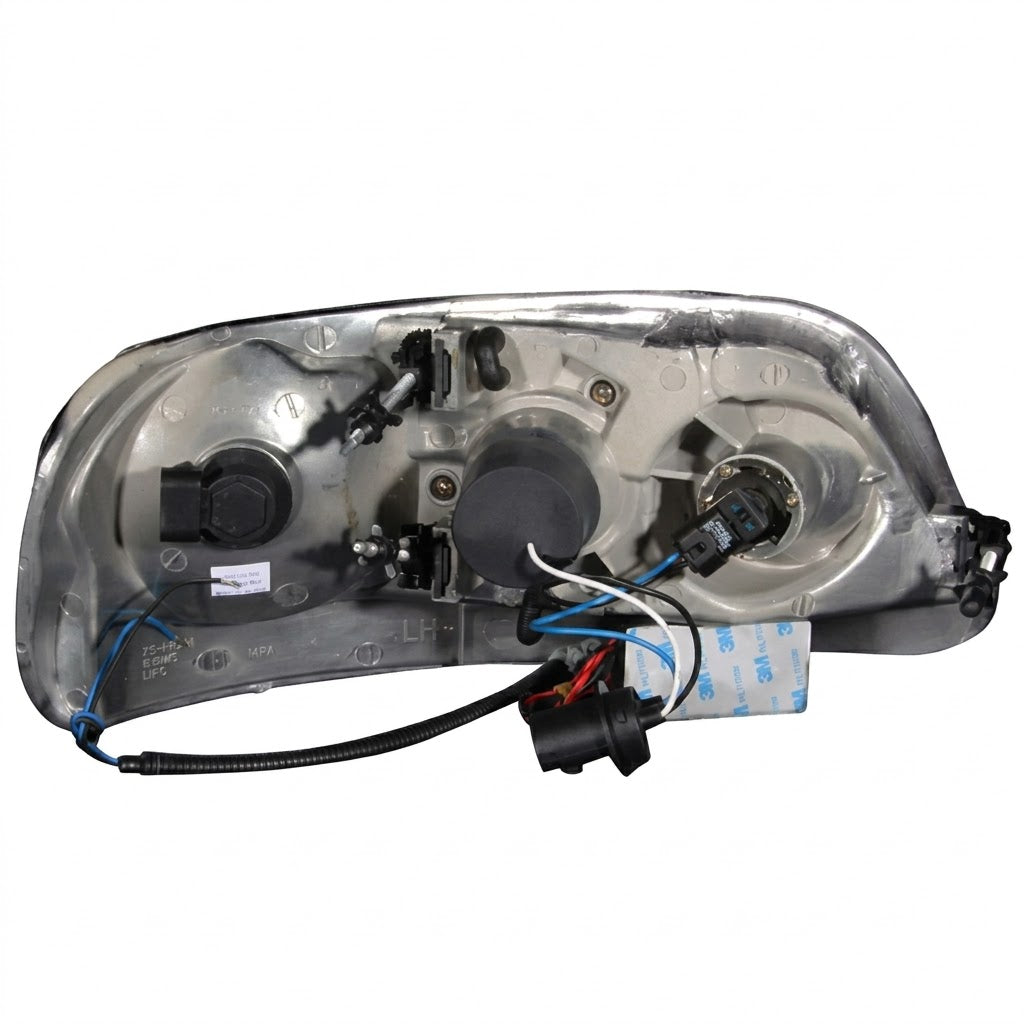 Anzo USA Chrome Housing Crystal Headlights for Ford F-150 (1997-2003) & Expedition (1997-2002) — Pair | ANZ111097