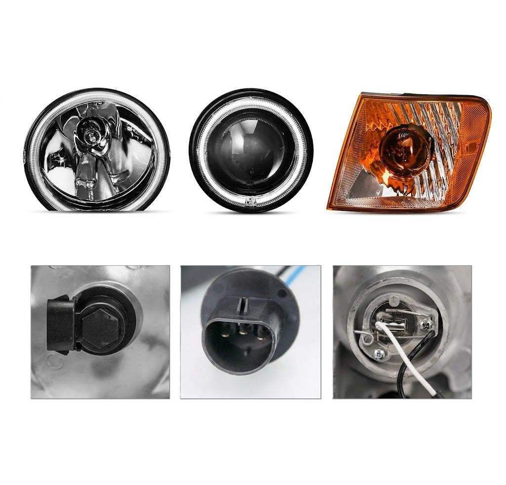 Anzo USA Chrome Housing Crystal Headlights for Ford F-150 (1997-2003) & Expedition (1997-2002) — Pair | ANZ111097